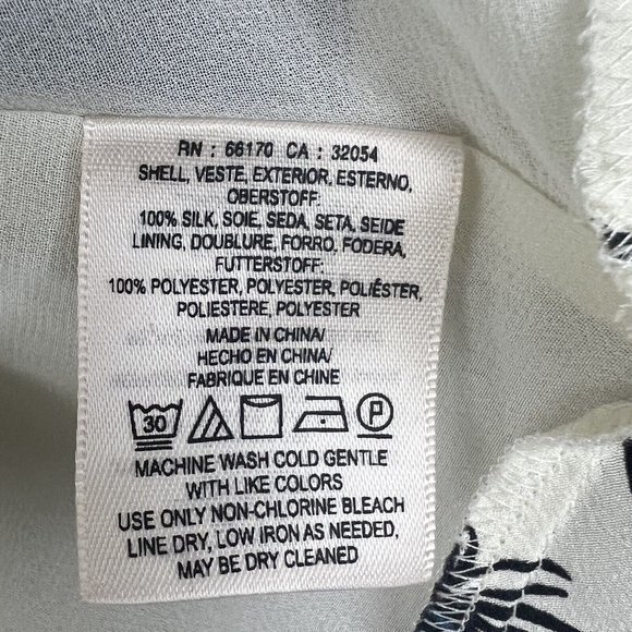 Maeve Anthropologie Womens On The Town Violin‎ Tiered Silk Blouse Size 4 - Picture 5 of 5